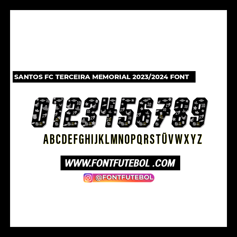 SANTOS FC TERCEIRA MEMORIAL 2023/2024 FONT