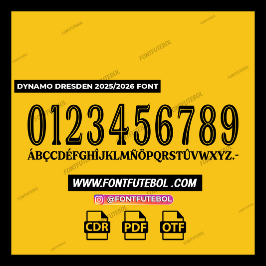 DYNAMO DRESDEN 2025/2026 FONT