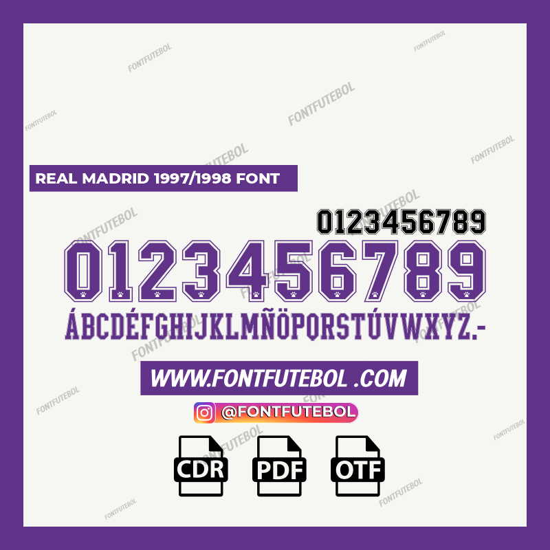 REAL MADRID 1997/1998 FONT
