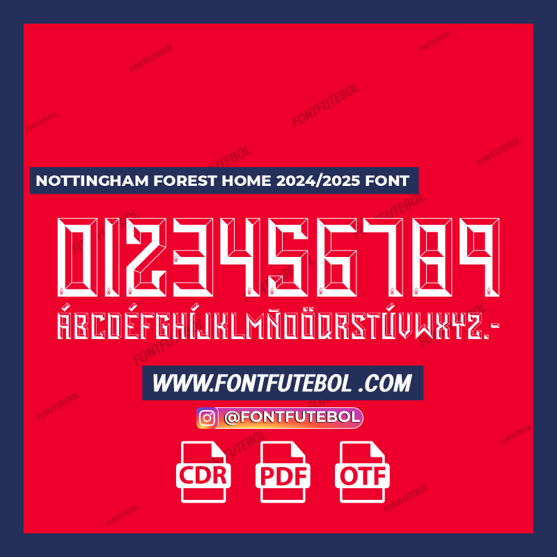 NOTTINGHAM FOREST HOME 2024/2025 FONT