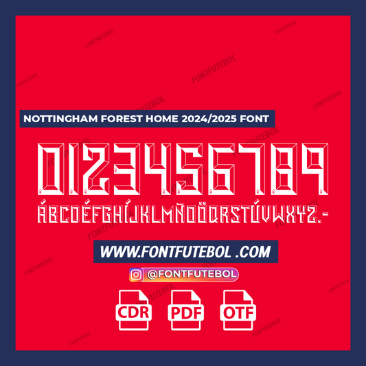 NOTTINGHAM FOREST HOME 2024/2025 FONT