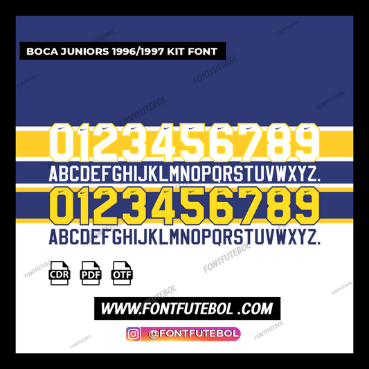 BOCA JUNIORS 1996/1997 KIT FONT