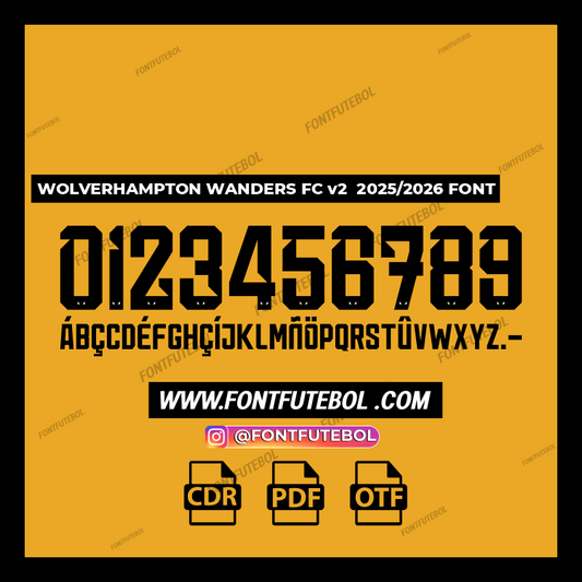 WOLVERHAMPTON WANDERS FC v2 2025/2026 FONT