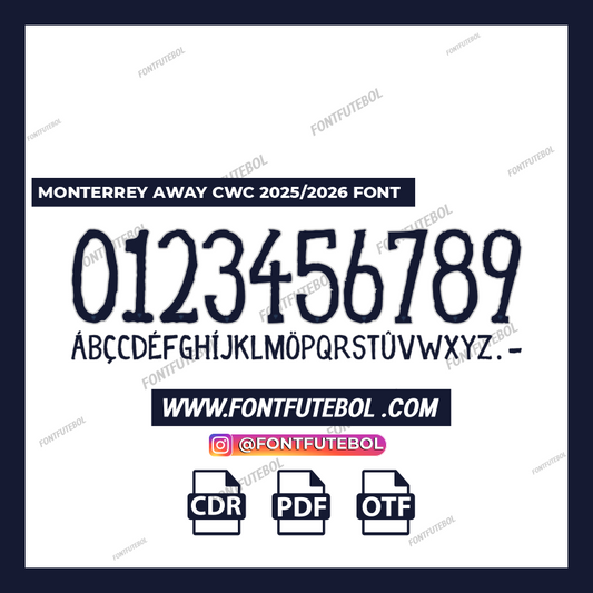 MONTERREY AWAY CWC 2025/2026 FONT