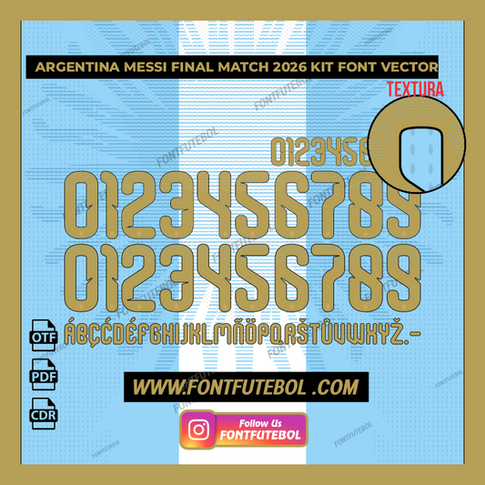 ARGENTINA ÚLTIMO TANGO MESSI 2026 FONT VECTOR