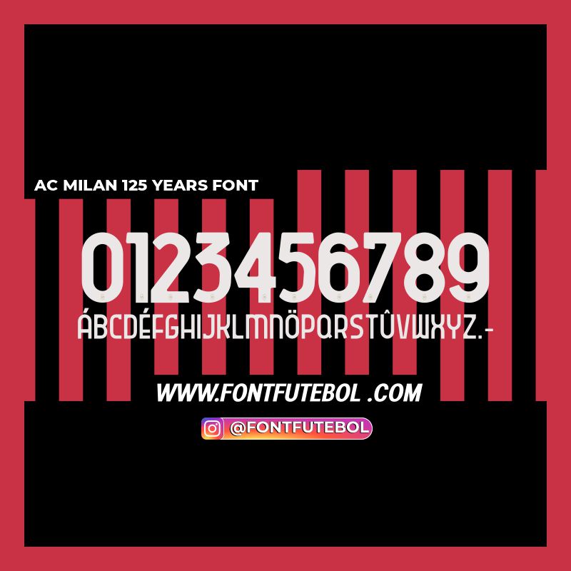 AC MILAN 125 YEARS FONT