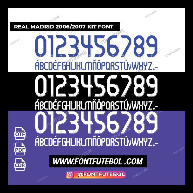 REAL MADRID 2006/2007 KIT FONT