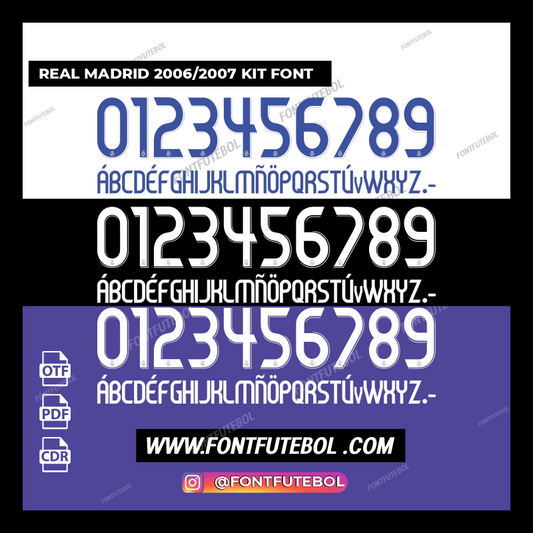REAL MADRID 2006/2007 KIT FONT