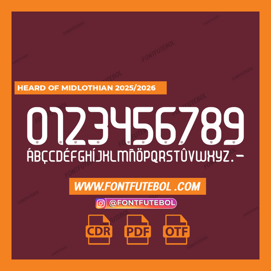 HEART OF MIDLOTHIAN  2025/2026 FONT