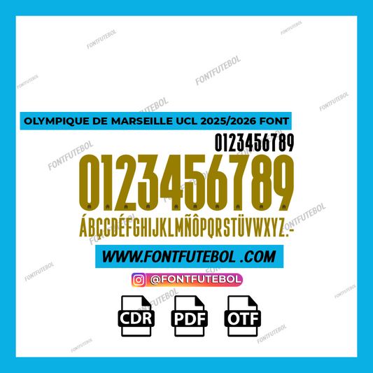 OLYMPIQUE DE MARSEILLE  UCL 2025/2026 FONT