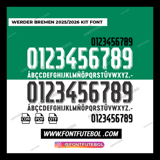 WERDER BREMEN 2025/2026 FONT KIT
