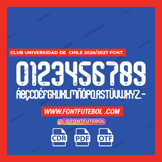 CLUB UNIVERSIDAD DE CHILE 2026/2027 FONT