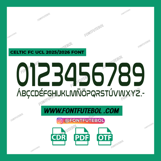 CELTIC FC UCL 2025/2026 FONT