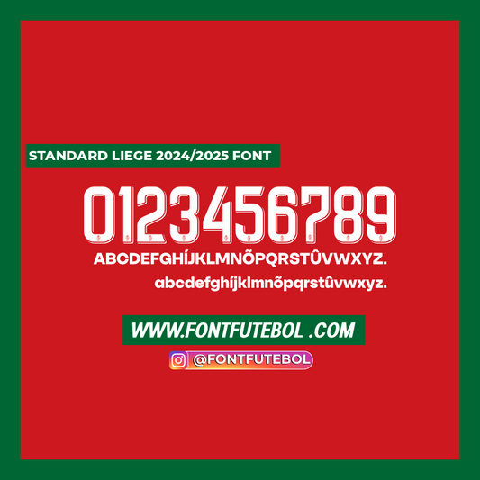 STANDARD LIEGE 2024/2025 FONT