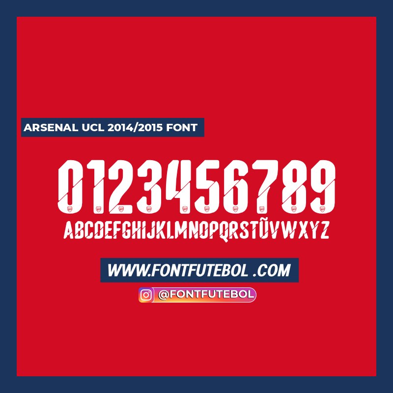 ARSENAL 2014/2015 UCL FONT