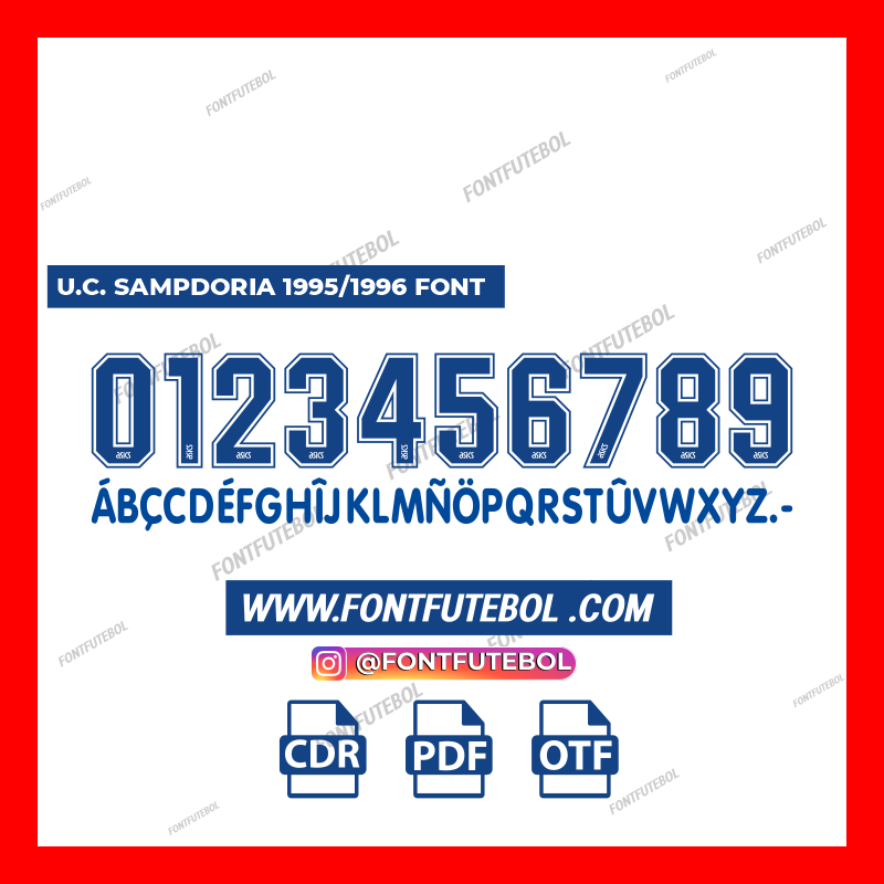 U.C. SAMPDORIA 1995/1996 FONT
