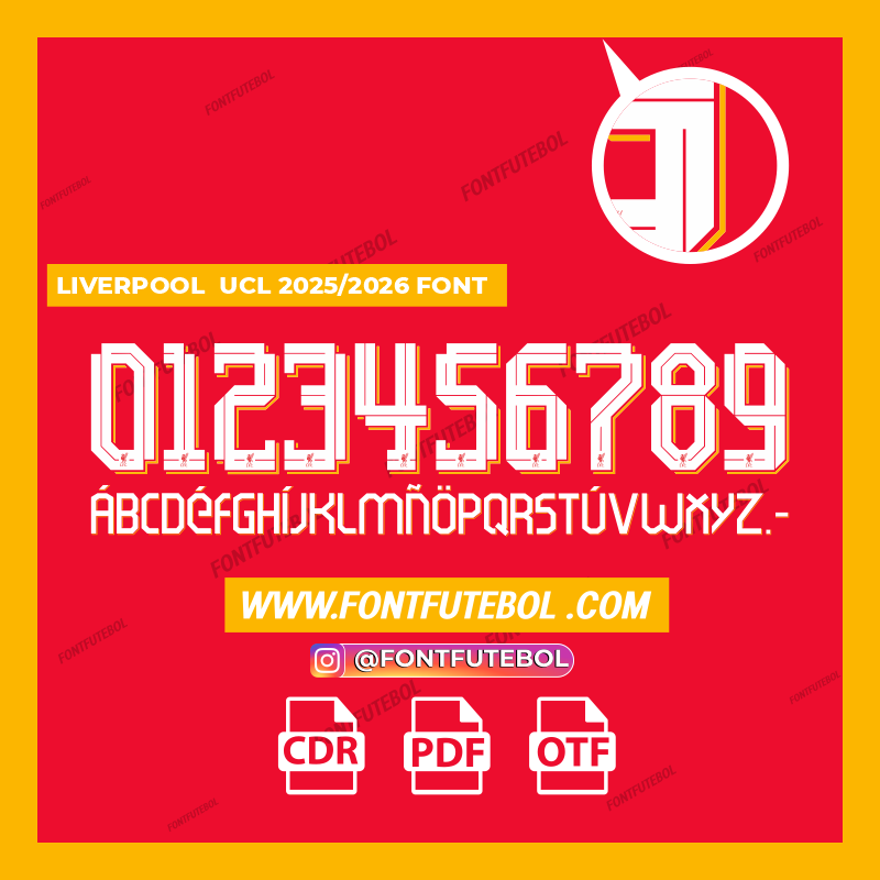 LIVERPOOL UCL 2025/2026 FONT