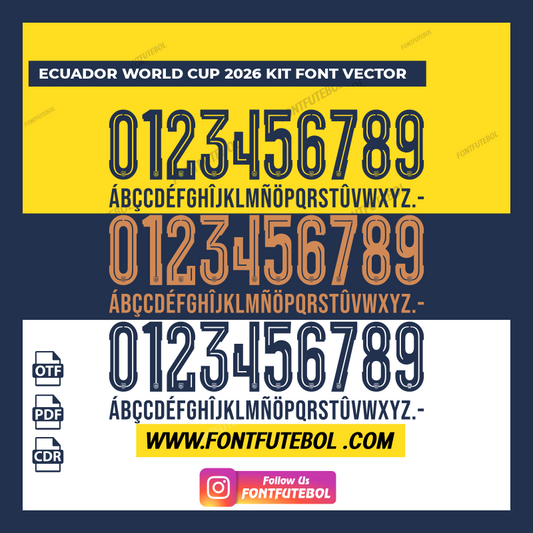 ECUADOR WORLD CUP 2026 KIT FONT