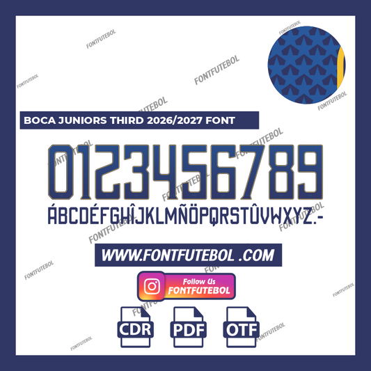 BOCA JUNIORS THIRD 2026/2027 FONT