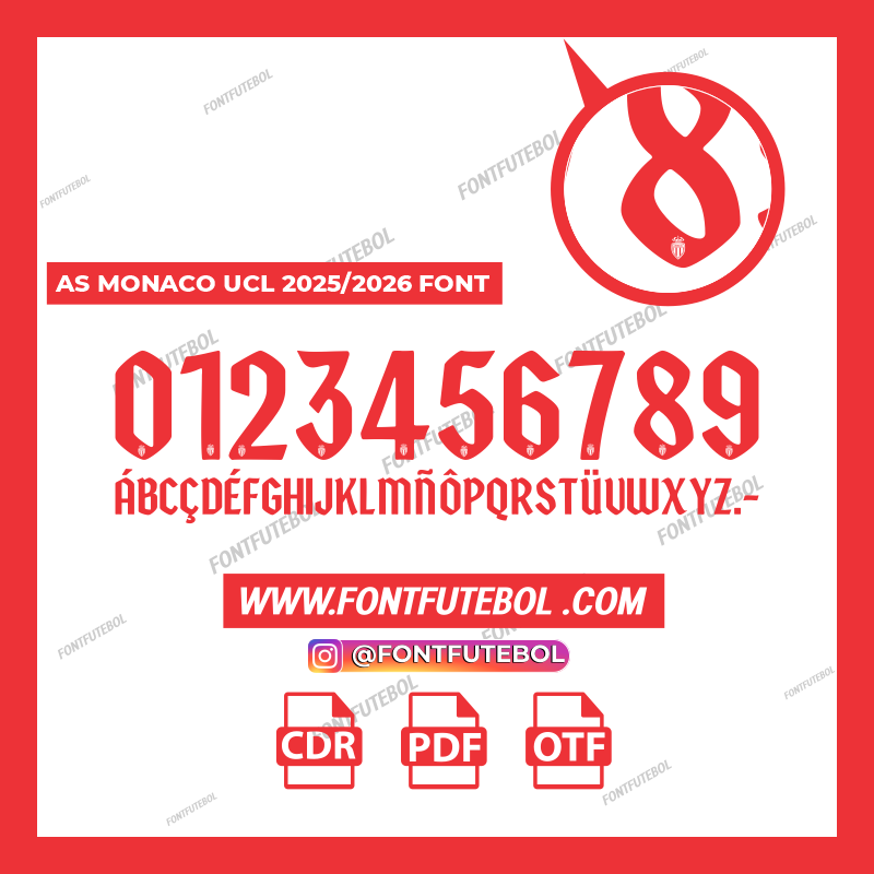 AS MONACO UCL 2025/2026 FONT