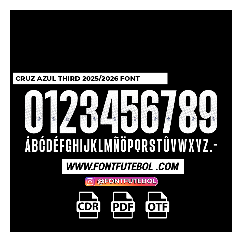 CRUZ AZUL THIRD 2025/2026 FONT – FONTFUTEBOL