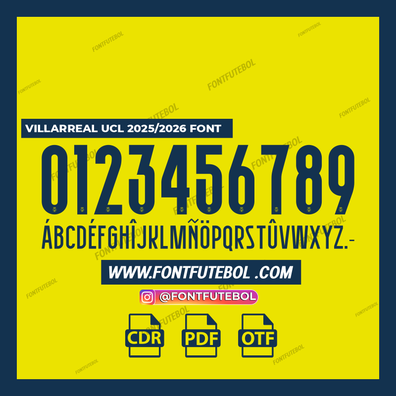 VILLARREAL UCL 2025/2026 FONT