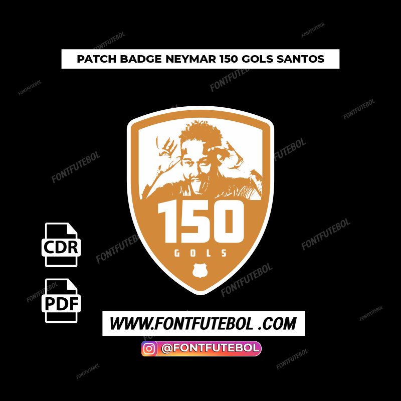 PATCH BADGE NEYMAR 150 GOLS SANTOS