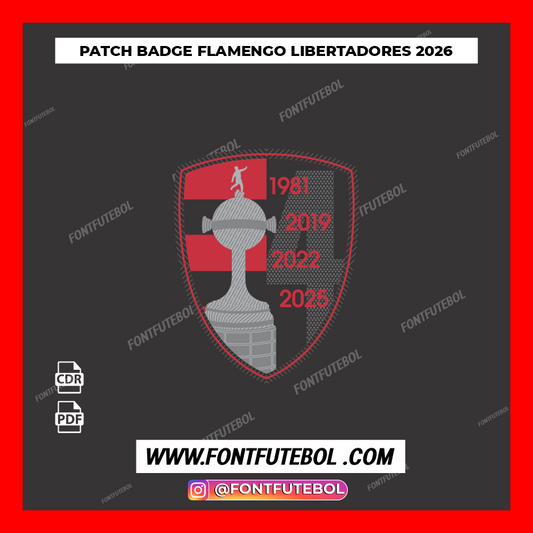 PATCH BADGE FLAMENGO LIBERTADORES 2026 VECTOR