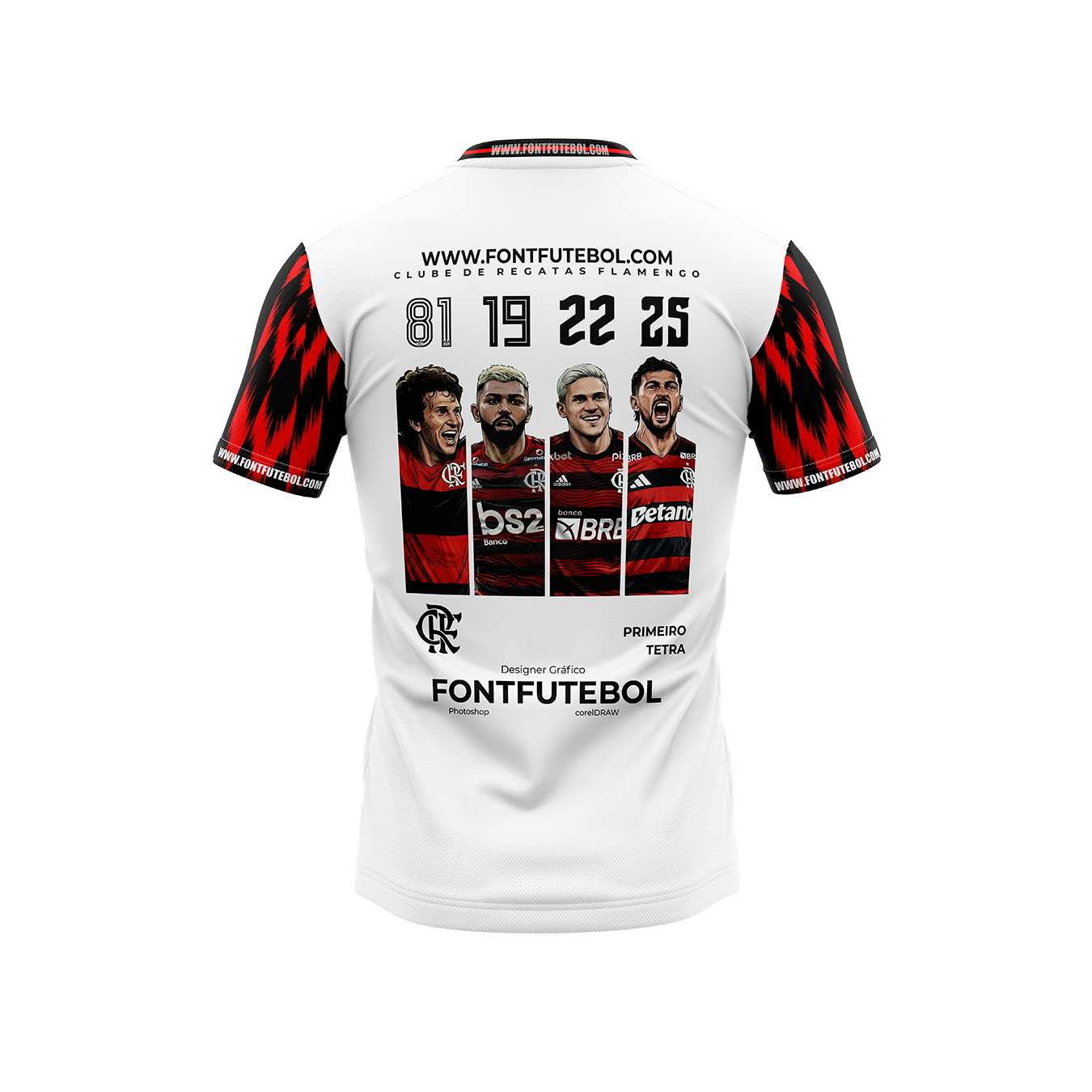 Kit Tetra Flamengo Away – Artes Exclusivas Libertadores 2025