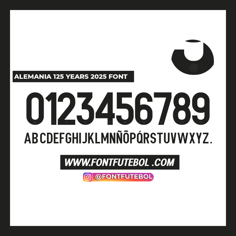 ALEMANIA 125 YEARS 2025 FONT