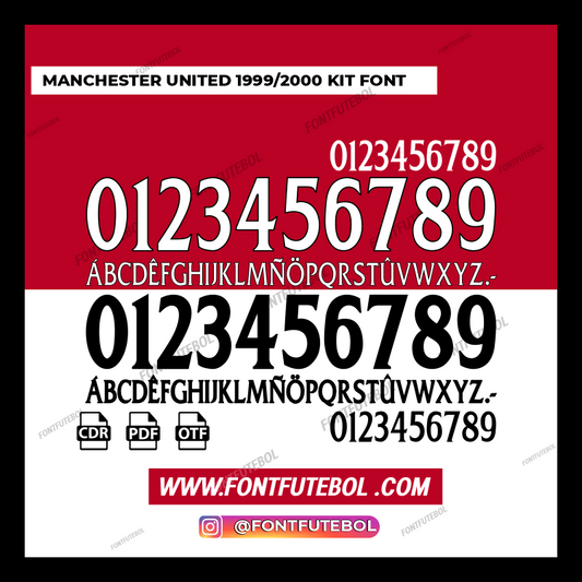 MANCHESTER UNITED 1999/2000 FONT KIT