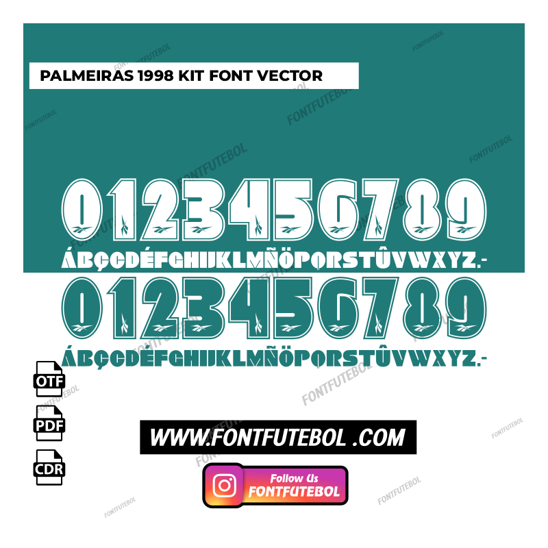 PALMEIRAS 1998/1999 KIT FONT VECTOR
