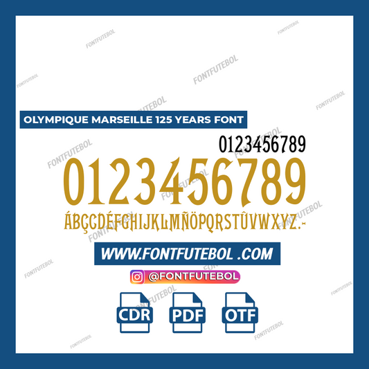 OLYMPIQUE MARSEILLE 125 YEARS LEGENDS 2025 FONT