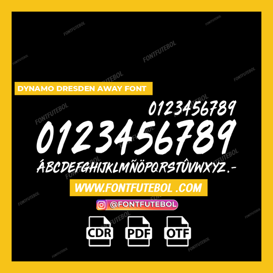 DYNAMO DRESDEN AWAY 2025/2026 FONT